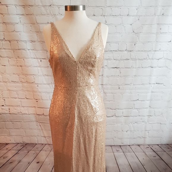 Lulus Sequin Formal Prom Bridesmaids Party Dress - Picture 1 of 8
